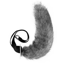 (Dark Gray, Tail 65cm) Handmade Plush Beast Tail Cosplay Prop Realistic Wolf Fox Tail Accessory for Comic Convention Party Costume