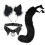 (White) Cosplay Fox Ear & Tail Set Punk Collar Style Handmade Realistic Headband 3