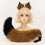 (Brown) Halloween Wolf Tail Set with Ears, Plush Beast Tail & Fox Tail Cosplay Props for Comic Con 1