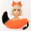 (Orange) Halloween Wolf Tail Set with Ears, Plush Beast Tail & Fox Tail Cosplay Props for Comic Con 1