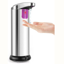 (Single Button) Rustfritt stål automatisk induksjonssåpedispenser elektrisk håndvaskemaskin berøringsfri såpedispensersett