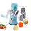 (Blue) Hand-Cranked Multi-Function Vegetable Slicer Chopper Roller Cutter Kitchen Tool 1