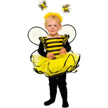 (Yellow (excluding headwear), S) Children's Day Cartoon Bee Costume Yellow Striped Festival Tutu Performance Set