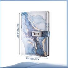 UV-Schloss-Notizbuch - A5 Passwort-Tagebuch DarkBlue