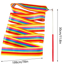 Unvtap Dance Ribbons 10 Pack Gymnastic Ribbon, Dance Ribbons for Children, Ribbon Wand Rhythmic Gymnastic Ribbon for Children Kids Baton Twirling, Da