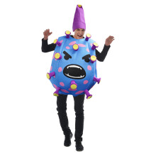 (Purple, M) Festivalfest COVID Rollspel Halloween Scenframträdande Rekvisita Kostym