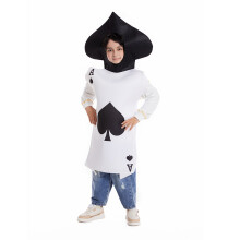 (Children's Spade, One Size) Vuxen Black Spade Spelkortskostym Cosplay Maskerad Scenframträdande Outfit