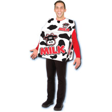 (Adult, One Size) Halloween Cosplay Vuxen Mjölkkartongkostym Rollspel Tema Festkostym