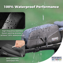 ROCKBROS Road to Sky Bike Frame Bag 100% Waterproof Magnetic Top Tube Bag Bicycle Pack for Road Bike MTB 0.9L Black
