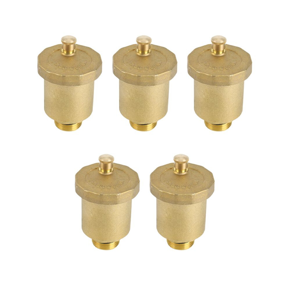 5X Brass Automatic Air Vent Valve 1/2 Inch Male Thread For Solar Water Heater Pressure Relief Valve Tools Air Vent Valve 4711095225648