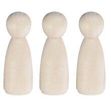 48 Pcs People Shapes, Male&Female Decorative Wooden Doll People, Unfinished Wooden Peg Doll Bodies, Great