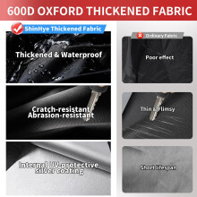 Bike Covers for Outside Storage - 600D Bicycle Cover Waterproof Outdoor with Lock Holes 20070110cm Heavy Duty Rain Sun UV Dust Cover for Mountain/