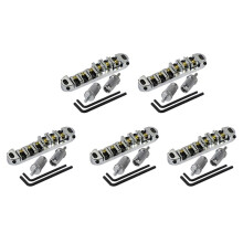 5X Pont de Tune-O-Matic de Selle A Rouleau en Metal Chrome pour Remplacement de Guitare Electrique de Style de