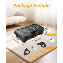 Vibration Plate Exercise Machine with LCD Display, 5 Preset Modes, 99 Speed Levels, Resistance Bands, Remote Control