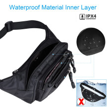 AirZyx Bumbag Fanny Pack for Women Men Waterproof Waist Pack Plus Size with 6 Zipped Pockets Bum Waist Bag for Dog Walking Climbing Hiking Travel Out