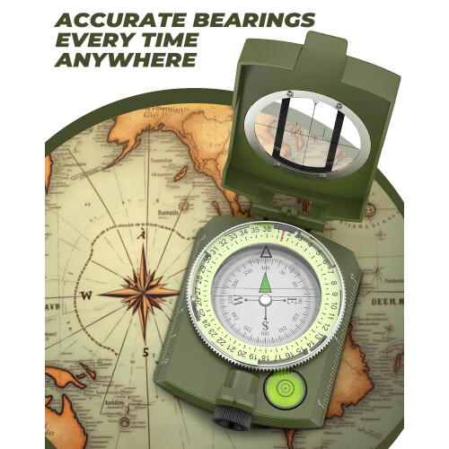 Compass, Sportneer Waterproof Shockproof Hiking Military Navigation 2