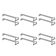 Large Stemware Wine Glass Hanger Rack Under Cabinet Kitchen Bar Storage Black Iron 17 Inch Set of 12
