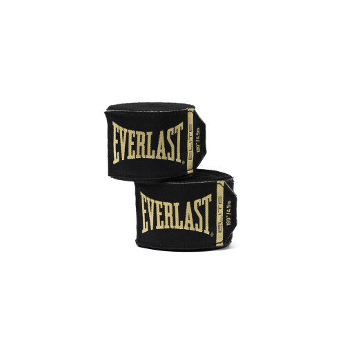 Everlast Elite Hand Wraps (455cm) Black Boxing Wraps for Boxing 1