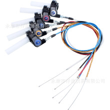 (Black) Off-Road ATV 50-250CC Motorcycle Twist Throttle Kit with Visible Seat & Pull Cable