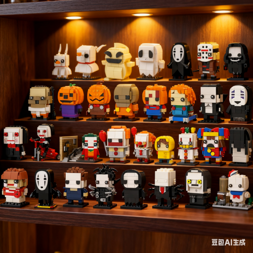 (MOC1560)MOOXI Νέα Παιχνίδια Ταινιών Τρόμου για το Halloween με BrickHeadzed Παιδικό Παιχνίδι MOC με 1