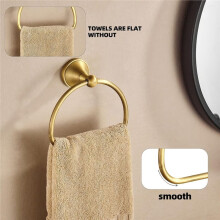 Brass Towel Ring,Antique Hand Towel Holder Hanger,Round Towel Holder for Bathroom Wall Mounted Retro Kitchen Accessories