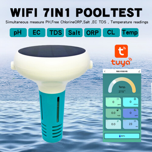 (PH Tester) 7 σε 1 WiFi Zigbee Χλώριο Μετρητή PH ORP EC TDS Αλατότητα Θερμοκρασία CL Αλατισμένο Νερό 1