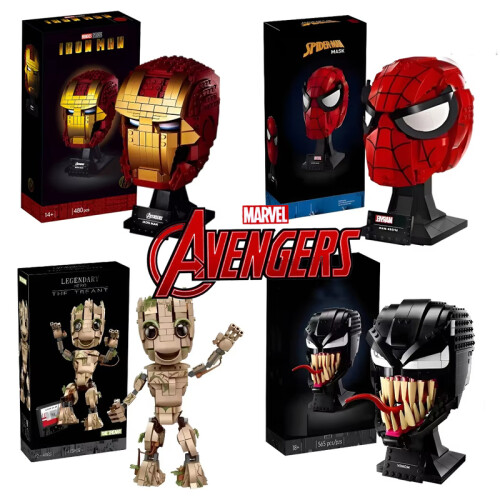 (JM76217-1, Με Κουτί) Τουβλάκια Iron Man Spider Man Groot Τουβλάκια Rocket Raccoo 1