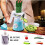 (Black) Hand-Cranked Multi-Function Vegetable Slicer Chopper Roller Cutter Kitchen Tool 5
