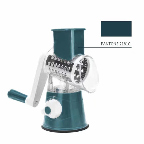 (Red) Hand-Cranked Multi-Function Vegetable Slicer Chopper Roller Cutter Kitchen Tool 2