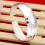 (Silver Color, B) Elegant Silver Diamond Wide Bracelet, Open Cuff Water Cube Ring Set 3