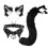 (White) Cosplay Fox Ear & Tail Set Punk Collar Style Handmade Realistic Headband 4
