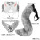 (White) Cosplay Fox Ear & Tail Set Punk Collar Style Handmade Realistic Headband 5
