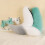 (Orange) Halloween Wolf Tail Set with Ears, Plush Beast Tail & Fox Tail Cosplay Props for Comic Con 2