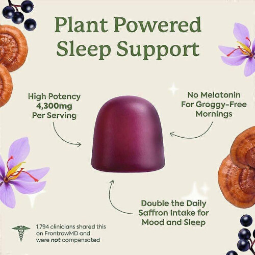 Miracle Sleep Mushroom Gummies Wild Elderberry 60 Counts - Purple 1