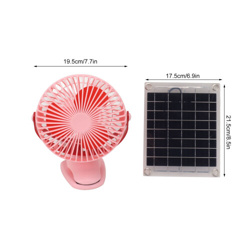 10 W Monokristall-Solarventilator Pink, 21,5  17,5 cm 1