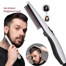 Elektrische baardontkrulkam voor mannen 2026 snelle haarstyler voor een gladde, verzorgde baard en haarstyling