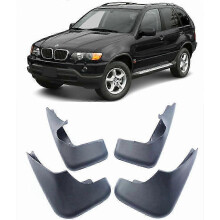 Applies To Front Amp; Rear Molded Splash Guards Mud Flaps For 2000-2006 Bmw X5 E53
