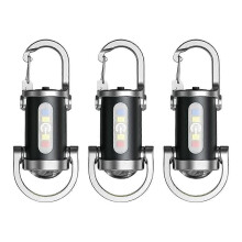 Taschenlampe und Powerbank 2 in 1, wiederaufladbar, kompakt, robust, für unterwegs und Notfälle