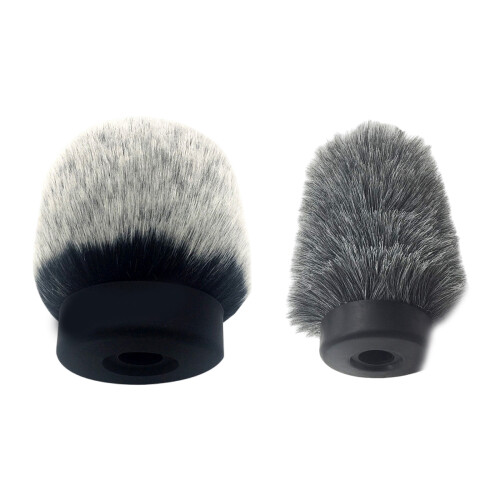 Mikrofon-Windschutzscheibenabdeckung,-Schwarz und Weiß 18CM 2