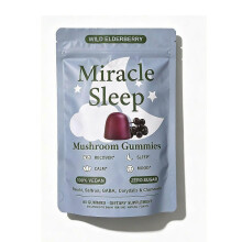 Miracle Sleep Mushroom Gummies Wild Elderberry 60 Counts - Purple