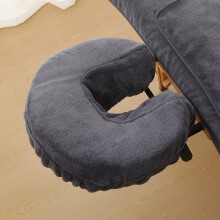 (Dark Gray) U-shape Pillow Covers Reusable Massage Face Rest Cradle Covers Pillowcase for Spa Salon Neck Pillow Support Cover Beauty Tools
