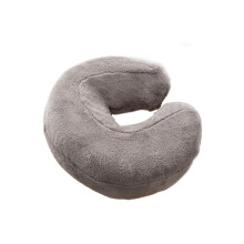 (Gray) U-shape Pillow Covers Reusable Massage Face Rest Cradle Covers Pillowcase for Spa Salon Neck Pillow Support Cover Beauty Tools