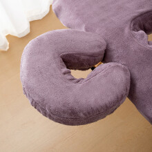 (Purple) U-shape Pillow Covers Reusable Massage Face Rest Cradle Covers Pillowcase for Spa Salon Neck Pillow Support Cover Beauty Tools