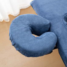 (Blue) U-shape Pillow Covers Reusable Massage Face Rest Cradle Covers Pillowcase for Spa Salon Neck Pillow Support Cover Beauty Tools