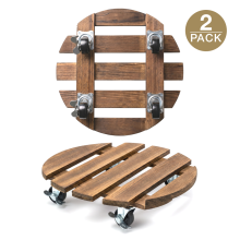 2 Pack Plant Trolley with Lockable Wheels