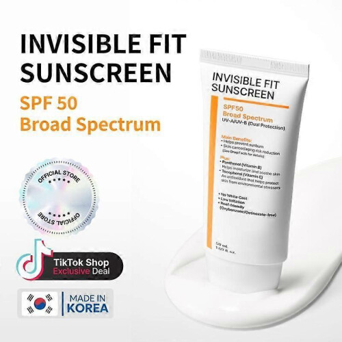 NI-DA Invisible Fit Broad Spectrum Sunscreen SPF 50 50ml 1