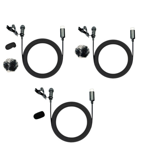 USB-C-Clip-On-Ansteckmikrofon,-Schwammabdeckung 4 m 1