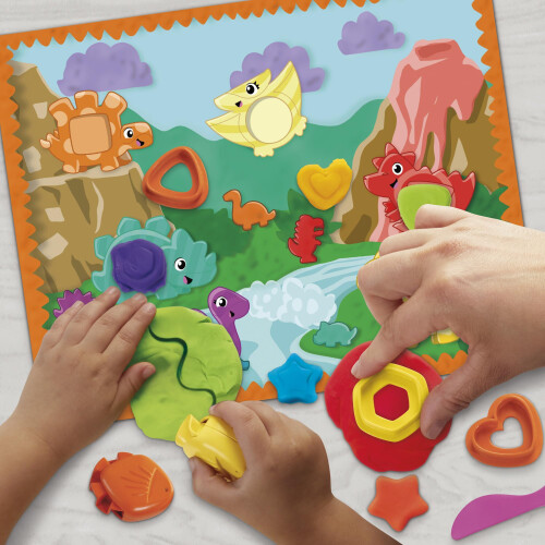 Play-Doh PlayDoh Starter Set Shapes  Colours Dinosaur Playset 2