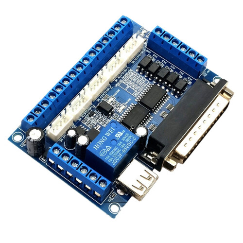 2X Driver Board MACH3 Engraving Machine 5 Axis CNC Breakout Board with Optical Coupler 2