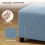 Homcom (Blue) HOMCOM Small Ottoman with Side Pocket Living Room 6